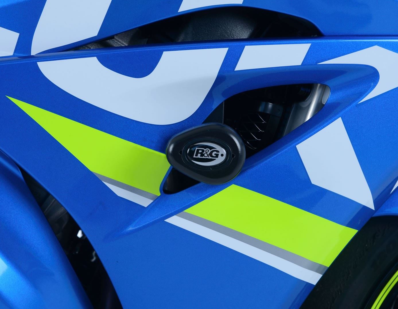 Crash Protectors - Aero Style for  Suzuki GSX-R 1000 '17- '24 / GSX-R1000R '17- '24  [Non-Drill Kit] Colour: White