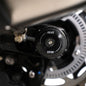 Swingarm Protectors for the Triumph Thruxton 1200 '16-, Thruxton 1200R '16-, Triumph Street Twin '16-, Speed Twin 1200 '19-'21, Scrambler 1200 XC/XE '19-, Speed Twin 900 '22- '24, Bonneville bobber '21- & Scrambler 900 ’23-