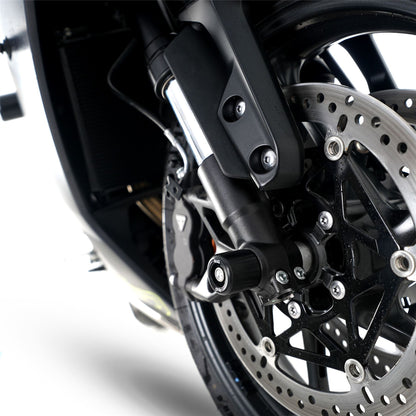 Fork Protectors for Triumph Street Triple R / RS 765 '17-, Street Triple S 765  '17-'20, Daytona 660 '24-, Trident 660 '21- & Daytona Moto2™ 765 '20- '24 (small bobbin)