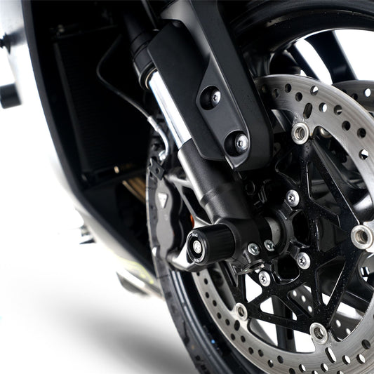Fork Protectors for Triumph Street Triple R / RS 765 '17-, Street Triple S 765  '17-'20, Daytona 660 '24-, Trident 660 '21- & Daytona Moto2™ 765 '20- '24 (small bobbin)