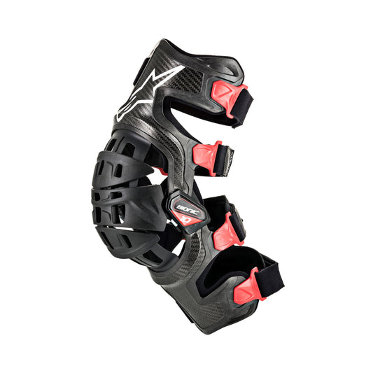 Alpinestars Bionic-10 Carbon Knee Brace Left - Black Red - Size L