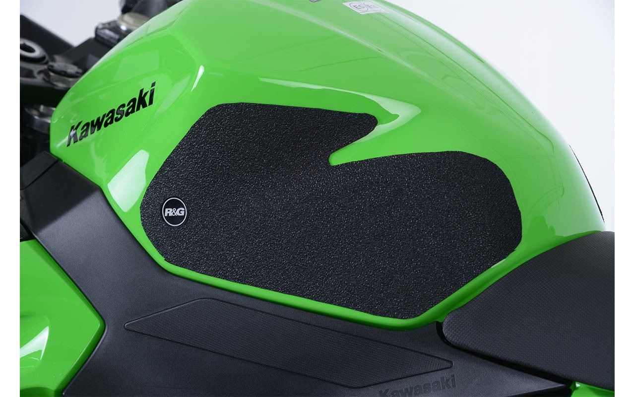 R&G Tank Traction Grips for Kawasaki  Ninja 7 Hybrid HEV / Z 7 Hybrid HEV  '24-, Ninja 250/400 '18- & Z400/ Z250 '19-, Z500 (Ninja) '24- Colour: Clear