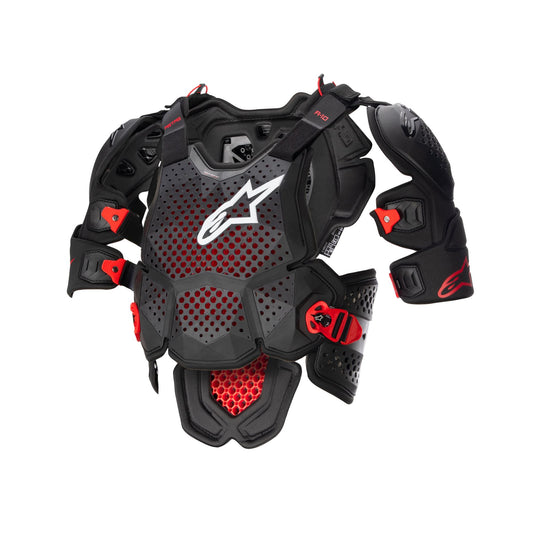 Alpinestars A-10 V2 Full Chest Protector - Anthracite Black Red - Size XL/2XL
