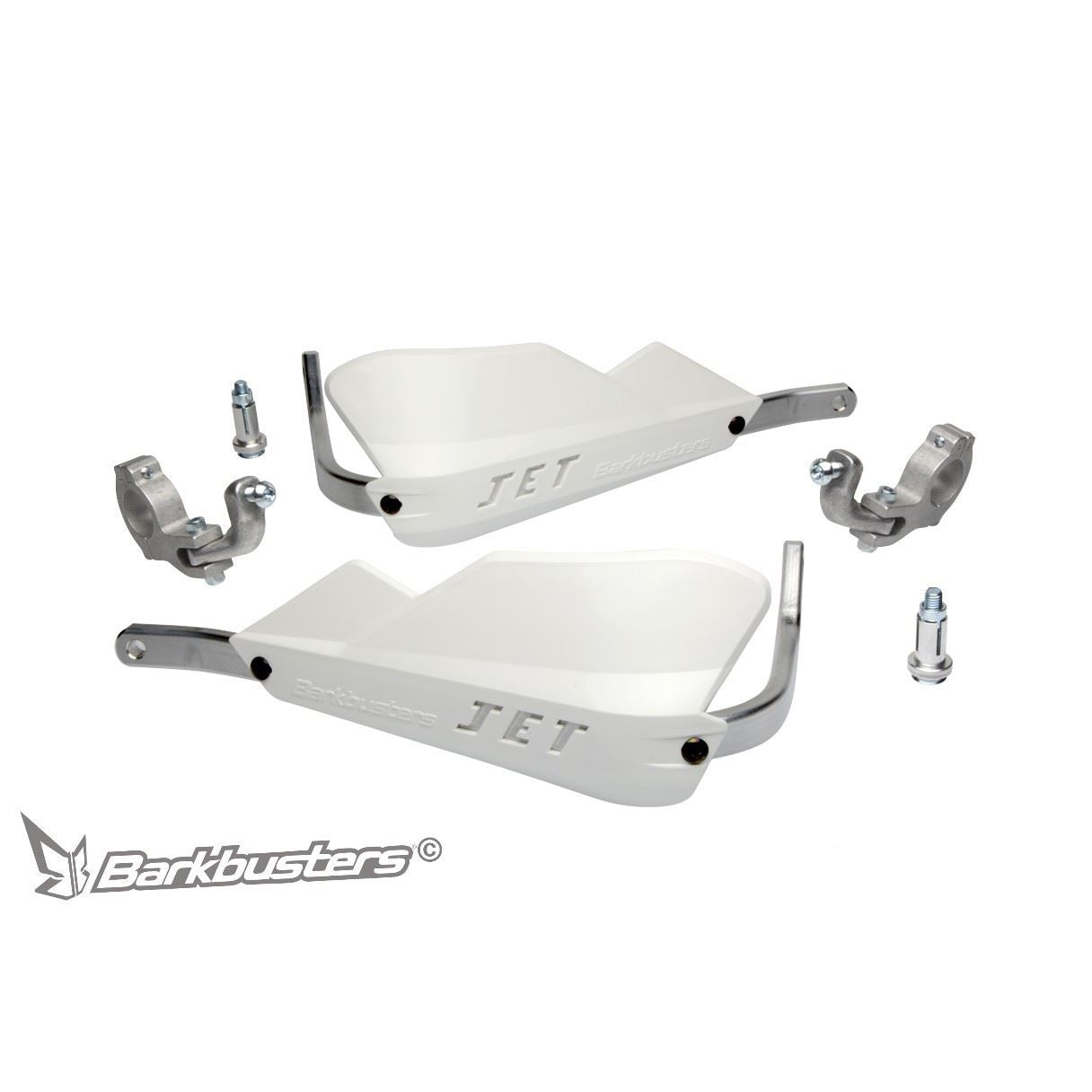 BarkBusters JET HandGuard Kit (Two Point Tapered Mount) Select Colour: White