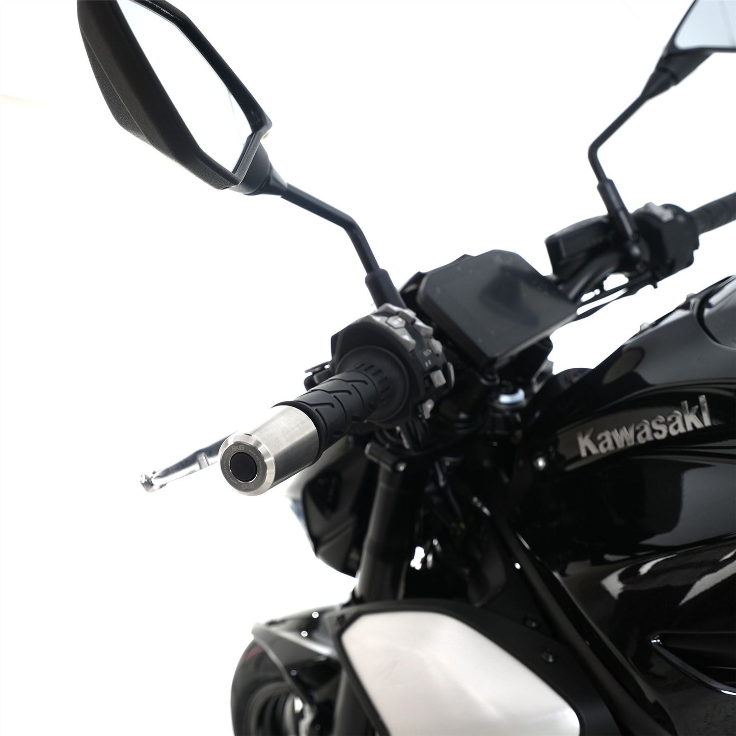 R&G Stainless Steel Bar Ends for Kawasaki Z900RS '18- '24, Z900 '17- , ZX636 '19-, Z H2 '20- '24, ZX-25R '20-, Z650RS '21- '24, ZX6-R '19- '24 & ZX-4R(R) (SE) ’23- '24