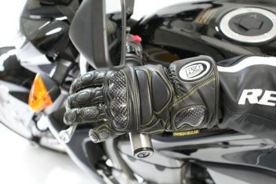 Leather Deluxe Motorcycle Gloves - Black Size: Extra Extra Large