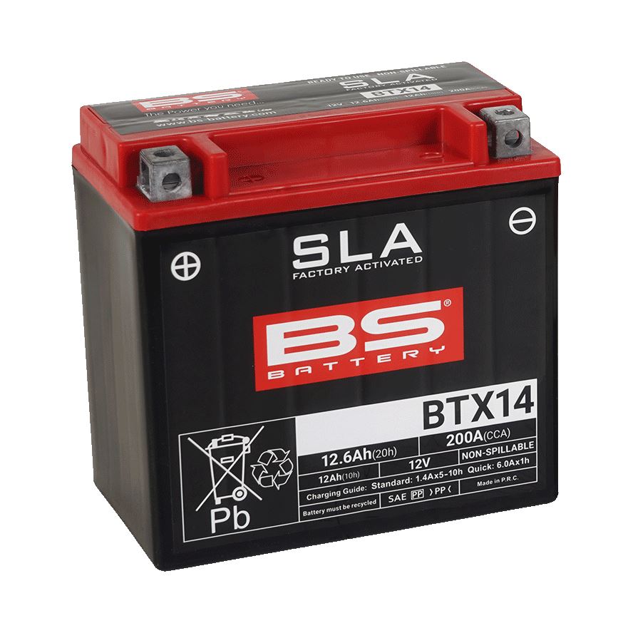 BS BTX14 SLA (WC) Factory Activated Battery