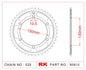 Sprocket Rear RK-B5610-47 JTR300 Afam 10502